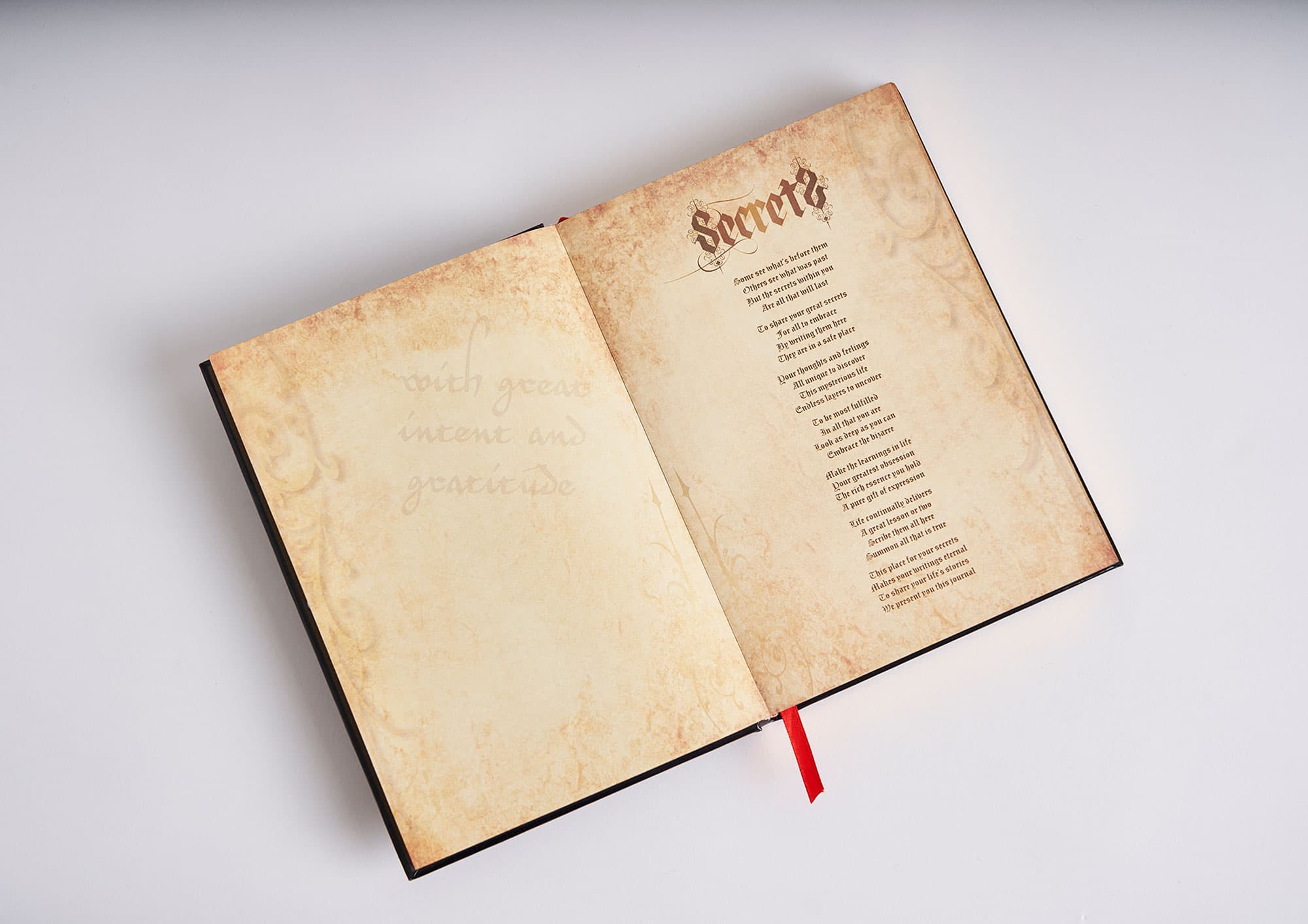 The SecretSecretS journal open at its Secrets page